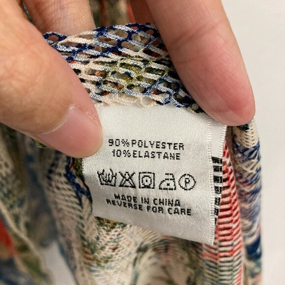 Dor Dor Couture Colorful Floral Artsy Flare Sleeve Open Knit Whimsical Tunic 2X - Picture 8 of 11